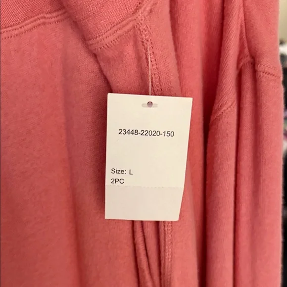 Papinelle Feather Soft Long Sleeve Women's Coral Pajama Set - Picture 7 of 10